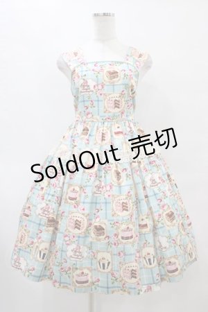 画像: Shirley Temple / ローズカフェプリントジャンパースカート 160 ミント H-25-09-11-1024-ET-OP-KB-ZH