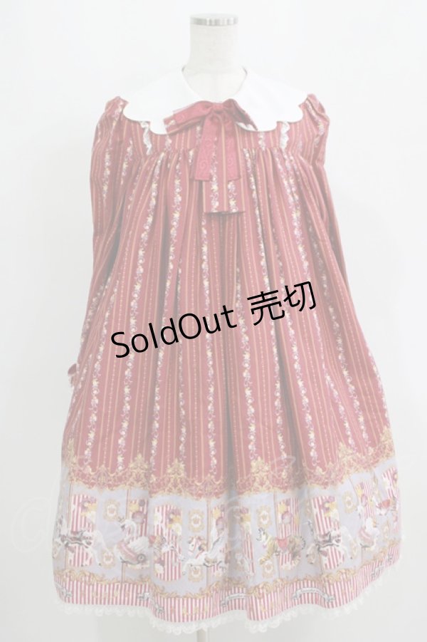 画像1: metamorphose / Wonder CarouselエンジェルカラーAラインワンピース Free えんじ H-25-09-11-005-ME-OP-NS-ZH (1)