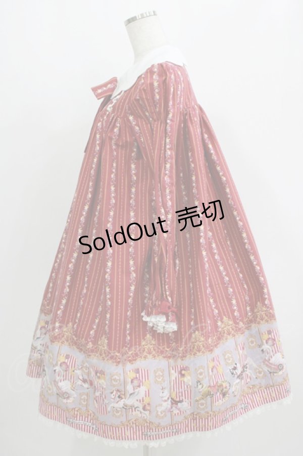 画像2: metamorphose / Wonder CarouselエンジェルカラーAラインワンピース Free えんじ H-25-09-11-005-ME-OP-NS-ZH (2)