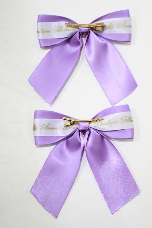 画像3: Amavel / 推しカラーリボンクリップ  ラベンダー H-25-09-11-058-CA-AC-NS-ZH (3)