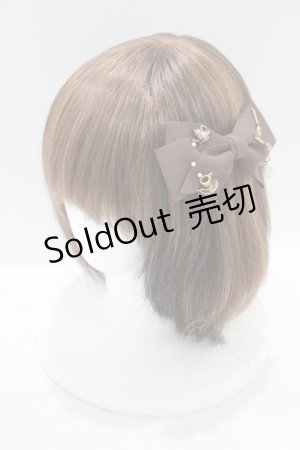 画像: Shortcake poodle / グログランリボンバレッタ  ブラウン H-25-09-11-061-LO-AC-NS-ZH