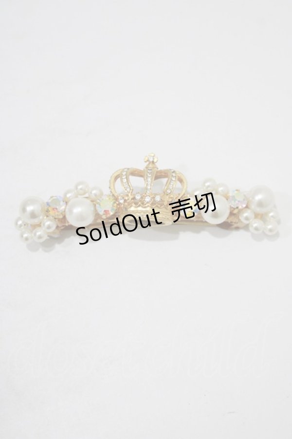 画像2: JESUS DIAMANTE / スペシャル王冠バレッタ  ゴールド/クリア H-25-09-11-062-JE-AC-NS-ZH (2)