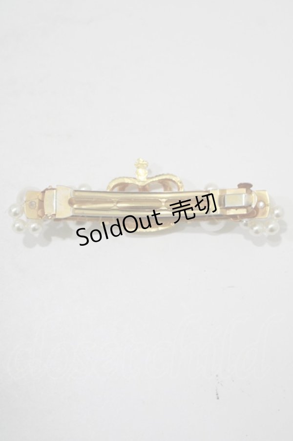 画像3: JESUS DIAMANTE / スペシャル王冠バレッタ  ゴールド/クリア H-25-09-11-062-JE-AC-NS-ZH (3)