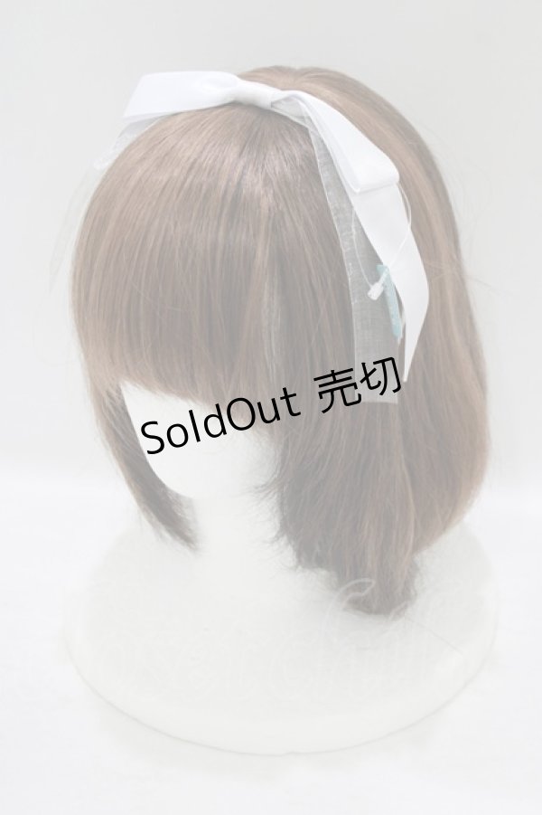 画像1: LODISPOTTO / パールリボンカチューシャ  オフ H-25-09-11-069-LO-AC-NS-ZH (1)