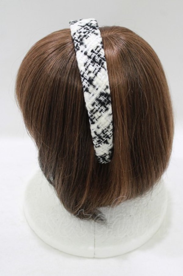 画像2: FURFUR / ツイードカチューシャ  オフ H-25-09-11-070-GO-AC-NS-ZH (2)