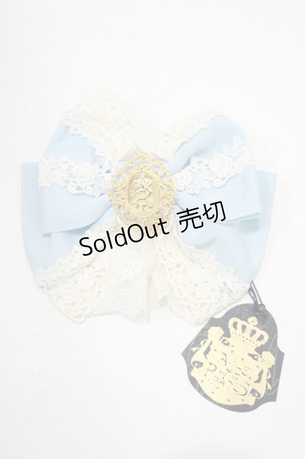 画像2: ALICE and the PIRATES / ロージアエンプレスリボンバレッタ  サックス H-25-09-11-071-PA-AC-NS-ZH (2)