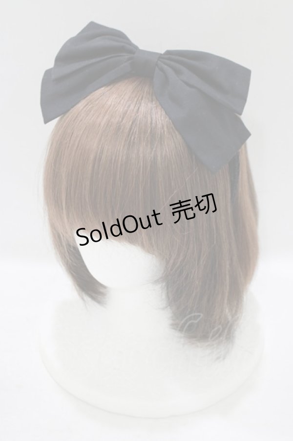 画像1: Heart E / リボンカチューシャ  ブラック H-25-09-11-074-LO-AC-NS-ZH (1)