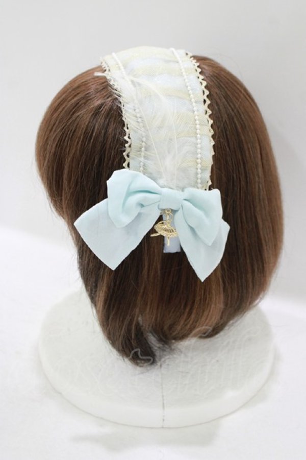 画像2: metamorphose / バレリーナ風カチューシャ  サックス H-25-09-11-077-ME-AC-NS-ZH (2)