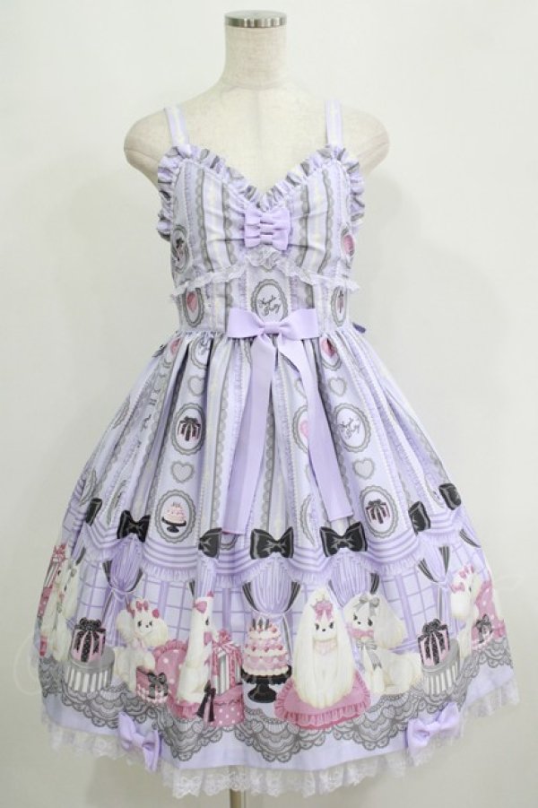 Flower Kittenジャンパースカート ラベンダー Flower Kitten JSK by Angelic Pretty