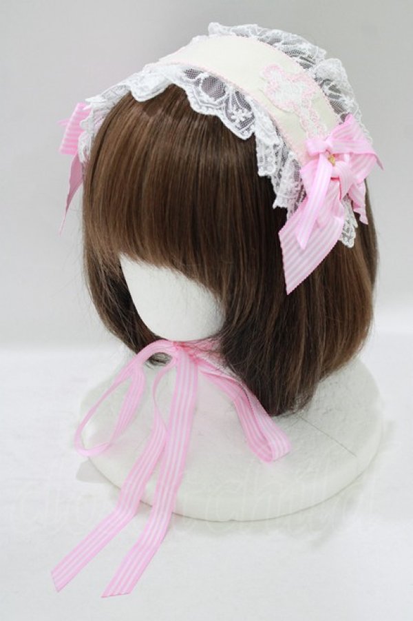 画像1: BABY,THE STARS SHINE BRIGHT / Margarethaヘッドドレス  ピンク H-25-09-11-080-BA-AC-NS-ZH (1)