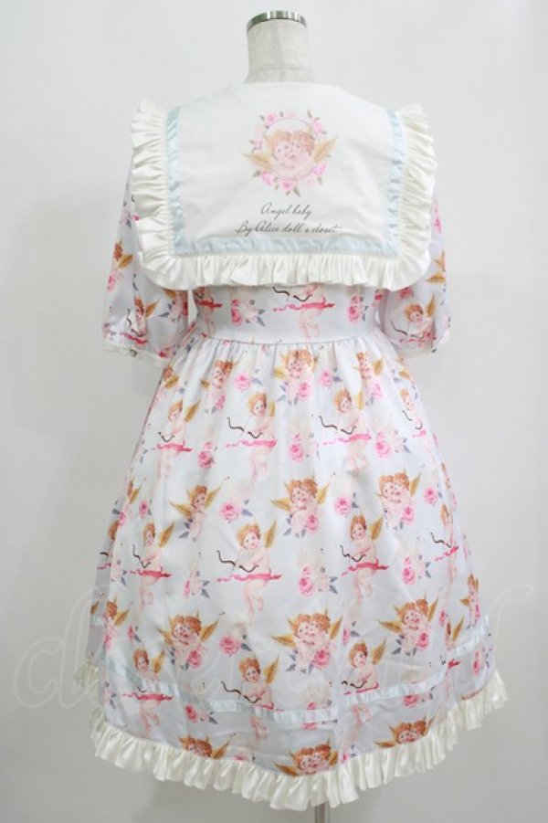 画像3: Alice Doll / 天使柄セーラーワンピース S オフ H-25-09-11-011-PU-OP-NS-ZH (3)