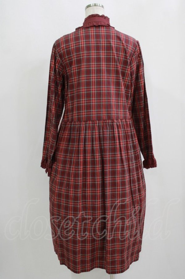 画像3: PINK HOUSE / オリジナルチェックミディワンピース Free ワイン H-25-09-11-016-LO-OP-NS-ZH (3)