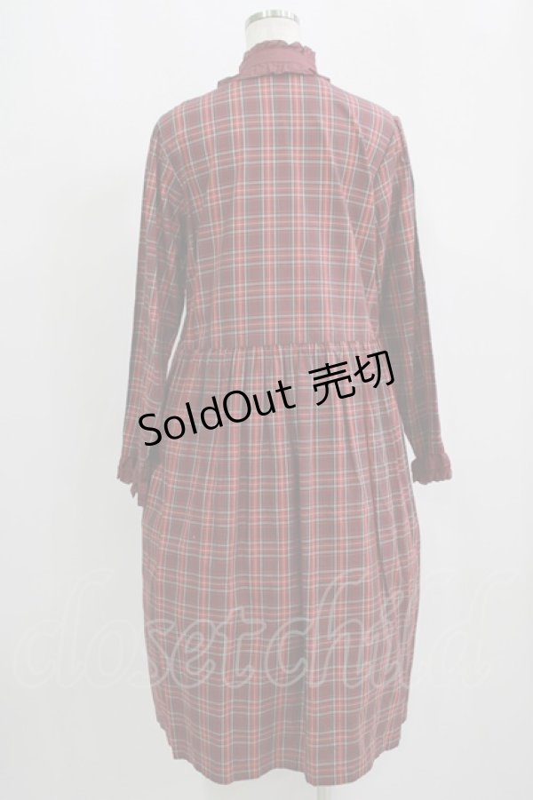画像3: PINK HOUSE / オリジナルチェックミディワンピース Free ワイン H-25-09-11-016-LO-OP-NS-ZH (3)