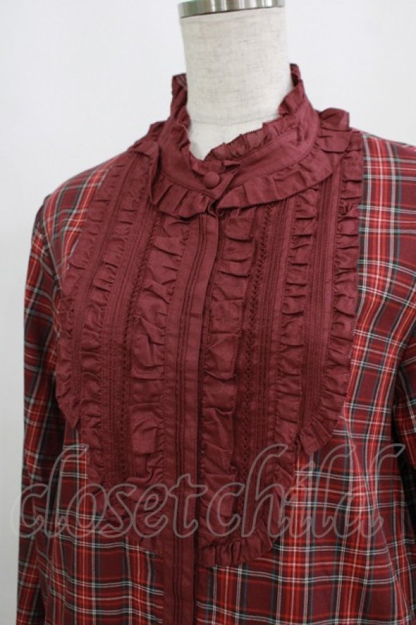 画像4: PINK HOUSE / オリジナルチェックミディワンピース Free ワイン H-25-09-11-016-LO-OP-NS-ZH (4)