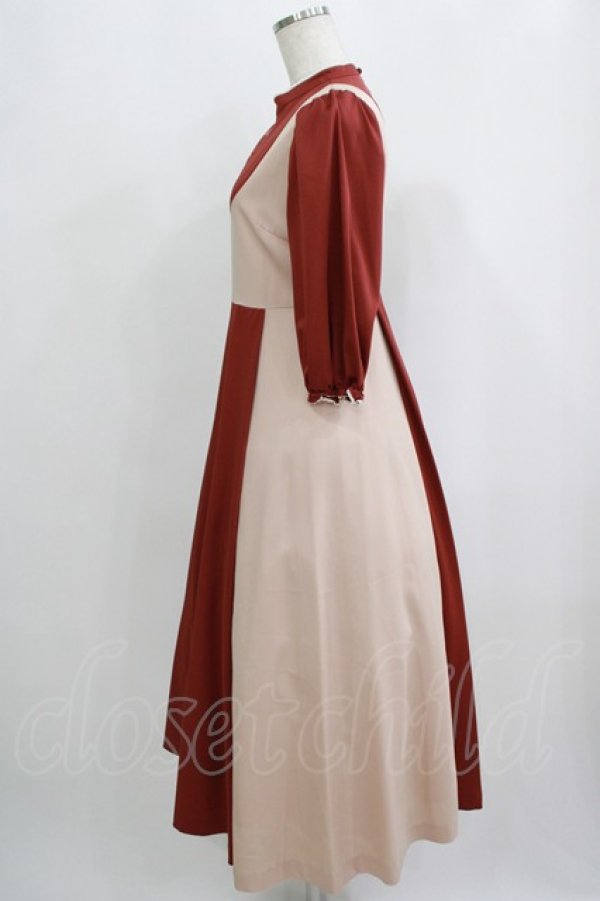 画像2: Maison de FLEUR Petite Robe canone / お鍋のぞきこむワンピース S レッド H-25-09-11-017-EL-OP-NS-ZH (2)