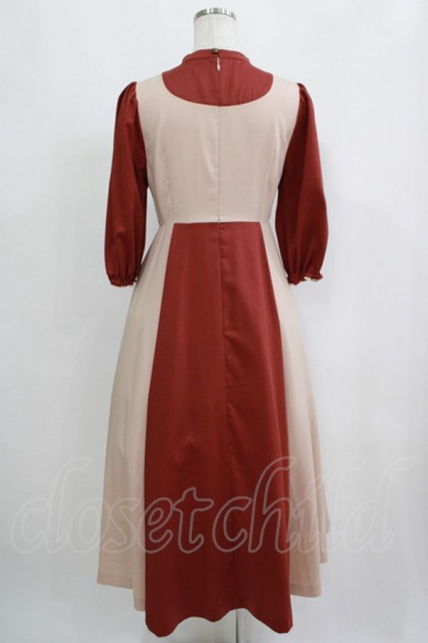 画像3: Maison de FLEUR Petite Robe canone / お鍋のぞきこむワンピース S レッド H-25-09-11-017-EL-OP-NS-ZH (3)