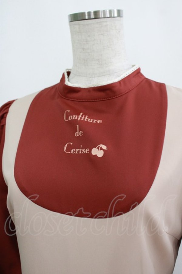 画像4: Maison de FLEUR Petite Robe canone / お鍋のぞきこむワンピース S レッド H-25-09-11-017-EL-OP-NS-ZH (4)