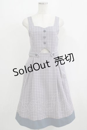 画像: F i.n.t / ビスチェ風カッティングチェックジャンパースカート Free NAVY×PK H-25-09-11-021-CA-OP-NS-ZH