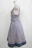 画像2: F i.n.t / ビスチェ風カッティングチェックジャンパースカート Free NAVY×PK H-25-09-11-021-CA-OP-NS-ZH (2)
