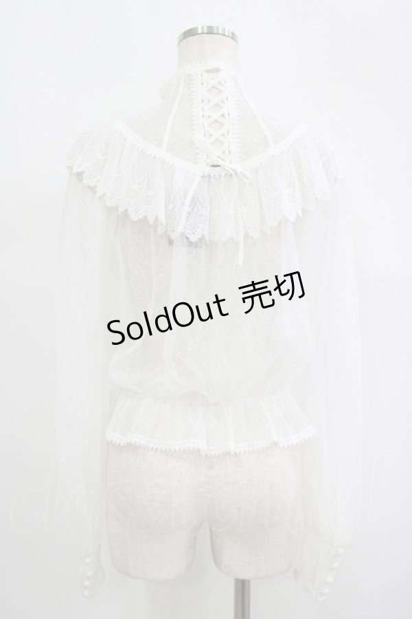 画像3: abilletage / Noirレースブラウス  ホワイト H-25-09-12-029-GO-BL-KB-ZH (3)