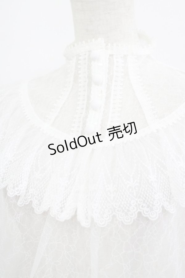 画像4: abilletage / Noirレースブラウス  ホワイト H-25-09-12-029-GO-BL-KB-ZH (4)