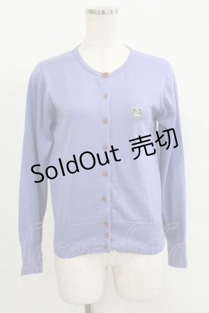 画像: Jane Marple / クラウンエンブレムカーディガン M パープル H-25-09-12-032-JM-TO-KB-ZH