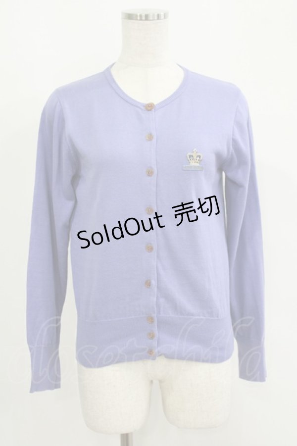 画像1: Jane Marple / クラウンエンブレムカーディガン M パープル H-25-09-12-032-JM-TO-KB-ZH (1)