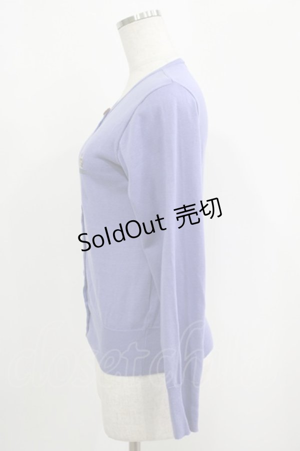 画像2: Jane Marple / クラウンエンブレムカーディガン M パープル H-25-09-12-032-JM-TO-KB-ZH (2)