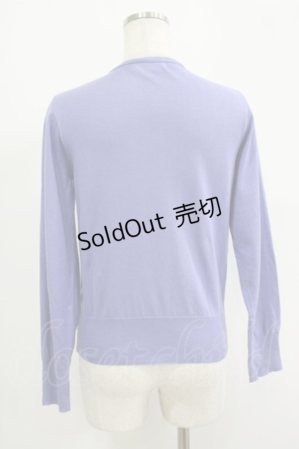 画像3: Jane Marple / クラウンエンブレムカーディガン M パープル H-25-09-12-032-JM-TO-KB-ZH (3)