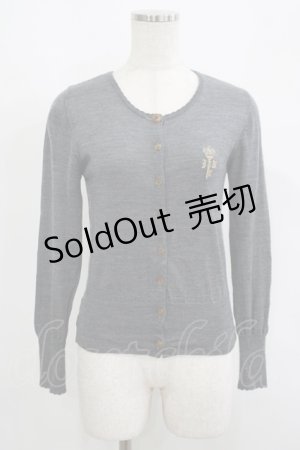 画像: Jane Marple / Keyモチーフのカーディガン M グレー H-25-09-12-033-JM-TO-KB-ZH
