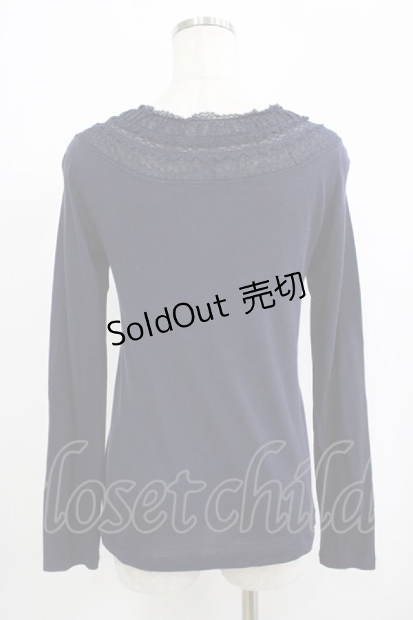 画像3: Jane Marple Dans Le Salon / レースネックカットソー M ネイビー H-25-09-12-034-JM-TO-KB-ZH (3)