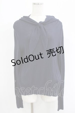 画像: Jane Marple Dans Le Salon / Cotton cashmere stole turtleneck sweater M ネイビー H-25-09-12-035-JM-TO-KB-ZH