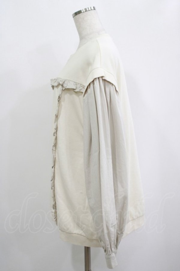 画像2: merry jenny / ドッキングフリルトレーナー  アイボリー H-25-09-12-036-LO-TO-KB-ZH (2)