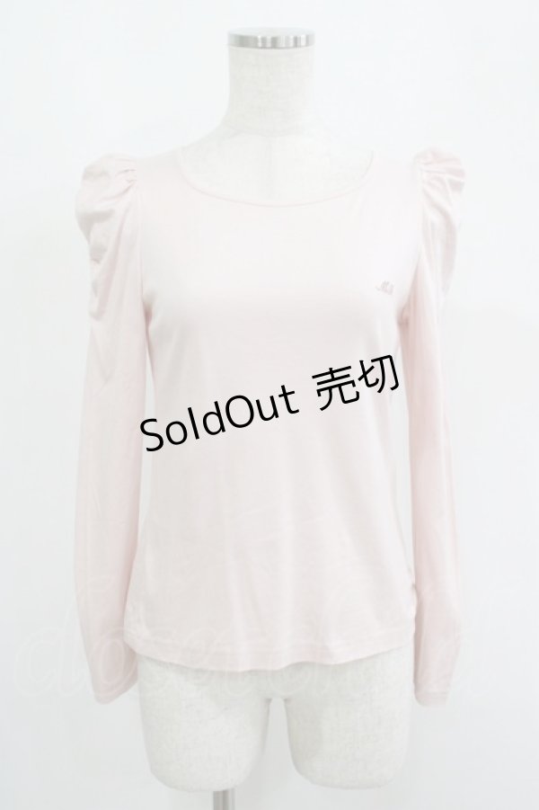 画像1: MILK / ラメロゴ刺繍カットソー  ピンク H-25-09-12-037-ML-TO-KB-ZH (1)