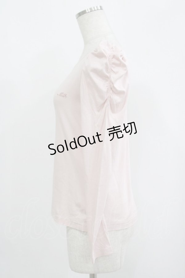 画像2: MILK / ラメロゴ刺繍カットソー  ピンク H-25-09-12-037-ML-TO-KB-ZH (2)