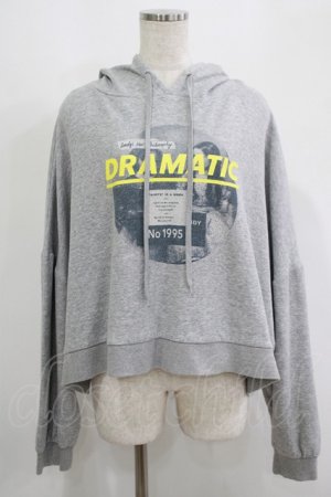 画像: Candy Stripper / DRAMATIC HOODIE 2 グレー H-25-09-12-039-PU-TO-KB-ZH