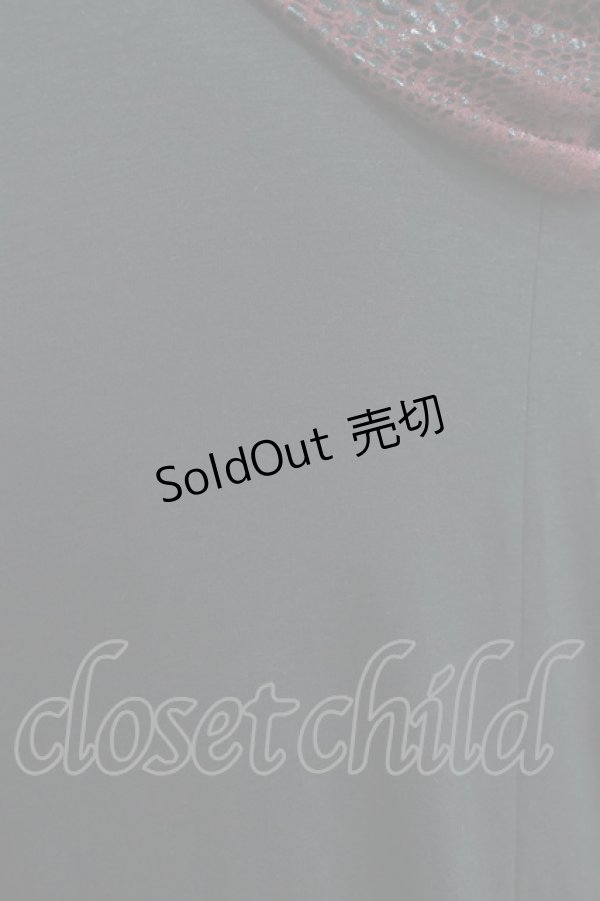 画像4: Deorart / 切替フードロングカーディガン  黒×赤 H-25-09-12-041-PU-TO-KB-ZH (4)