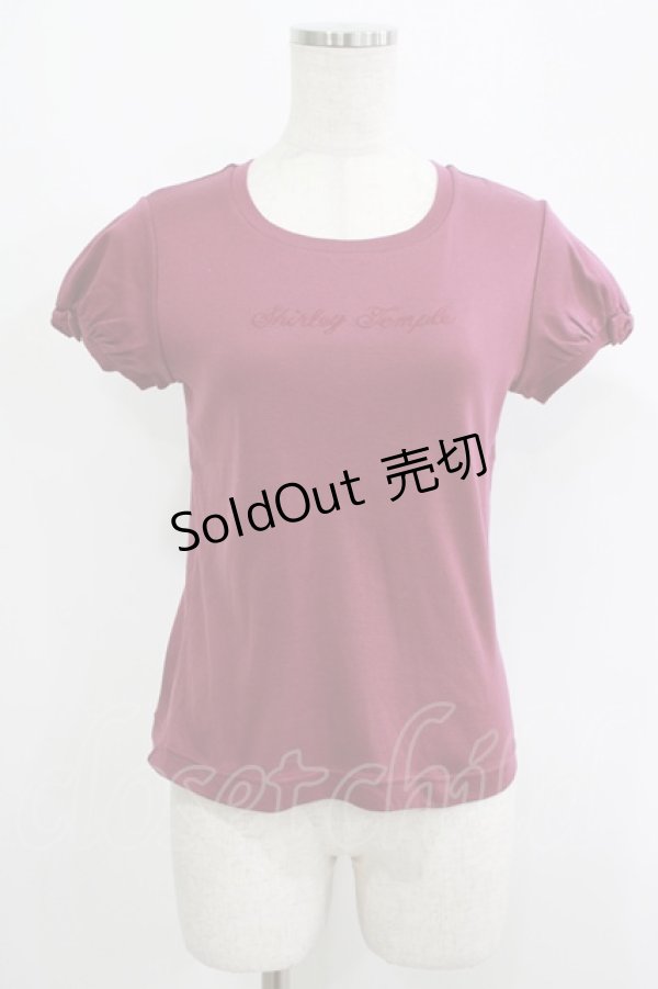 画像1: Shirley Temple / ロゴ刺繍カットソー 160 ボルドー H-25-09-12-043-ET-TO-KB-ZH (1)