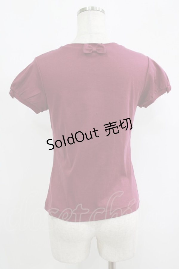 画像3: Shirley Temple / ロゴ刺繍カットソー 160 ボルドー H-25-09-12-043-ET-TO-KB-ZH (3)