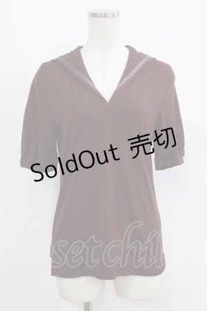 画像: Jane Marple / セーラーカットソー  ボルドー H-25-09-12-044-JM-TO-KB-ZT369