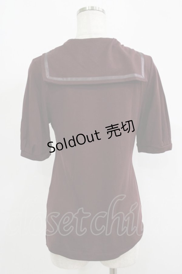 画像3: Jane Marple / セーラーカットソー  ボルドー H-25-09-12-044-JM-TO-KB-ZT369 (3)