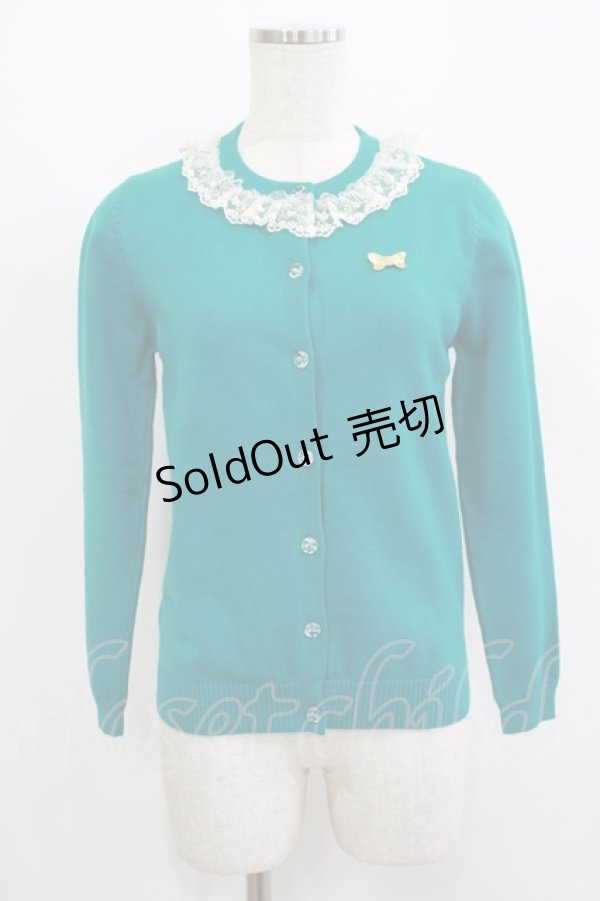 画像1: Emily Temple cute / チュールカラーカーデ  グリーン H-25-09-12-045-ET-TO-KB-ZH (1)