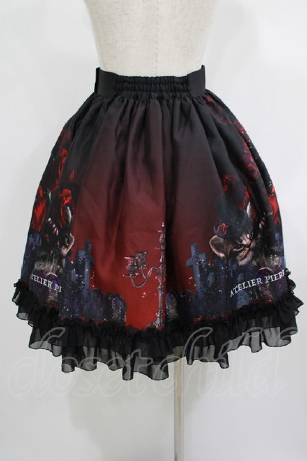 画像3: ATELIER PIERROT / Rose Gardenスカート  ダークレッド H-25-09-12-005-EL-SK-KB-ZH (3)