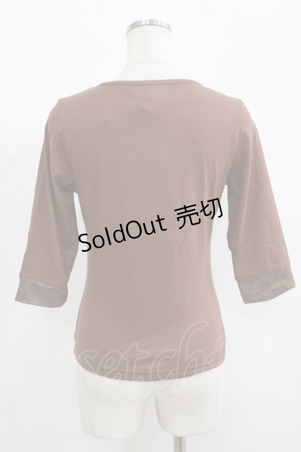 画像3: RQ-BL / シアー切替トップス S 茶 H-25-09-12-047-GO-TO-KB-ZH (3)