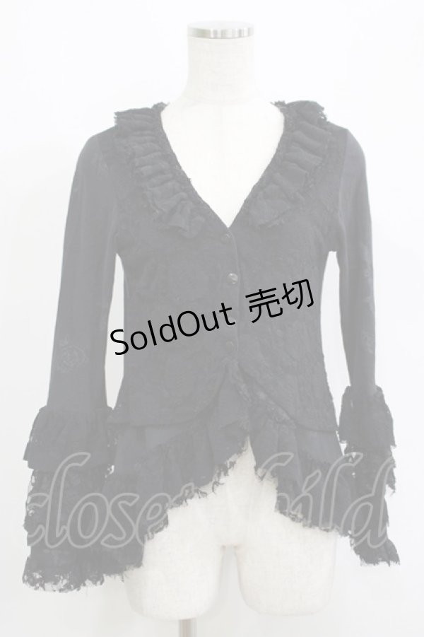 画像1: h.naoto Blood / レースフリルボレロ  ブラック H-25-09-12-048-HN-TO-KB-ZH (1)