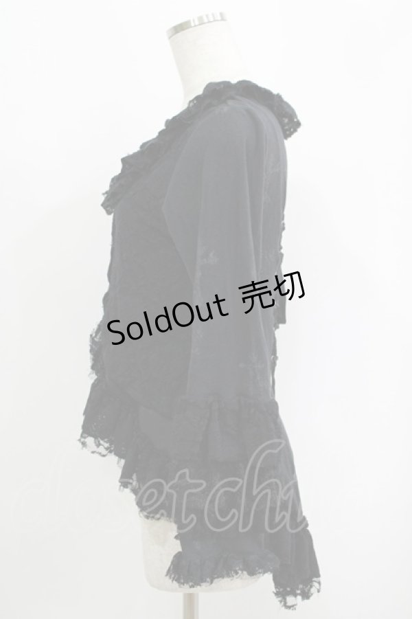 画像2: h.naoto Blood / レースフリルボレロ  ブラック H-25-09-12-048-HN-TO-KB-ZH (2)