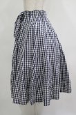 画像2: Jane Marple Dans Le Salon / Typewriter gingham gored skirt M ネイビー H-25-09-12-006-JM-SK-KB-ZH (2)