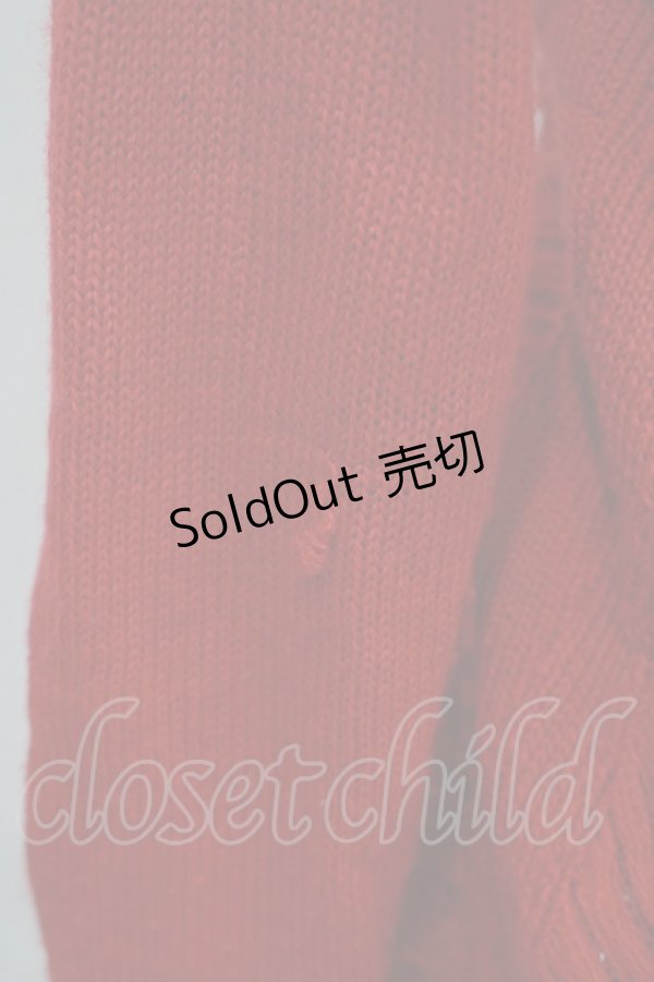 画像4: SEXY DYNAMITE LONDON / ダメージニットカーディガン M ピンクレッド H-25-09-12-051-PU-TO-KB-ZH (4)