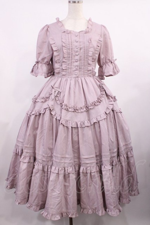 画像1: Chalmiere / フリルロングワンピース M ピンク H-25-09-12-1001-LO-OP-NS-ZH (1)