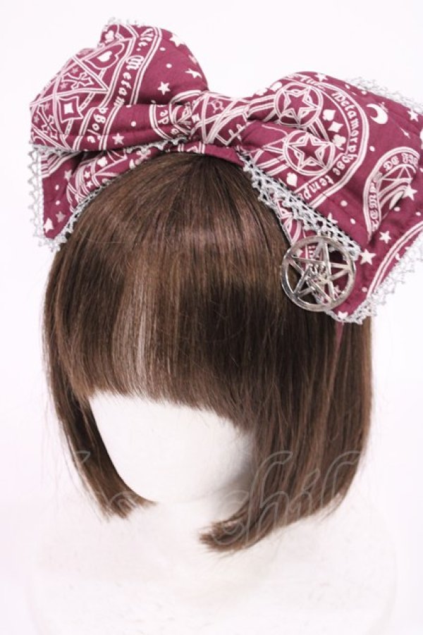 画像1: metamorphose / Magical moon light リボンカチューシャ  ミスティックワイン H-25-09-12-1035-ME-AC-NS-ZH (1)